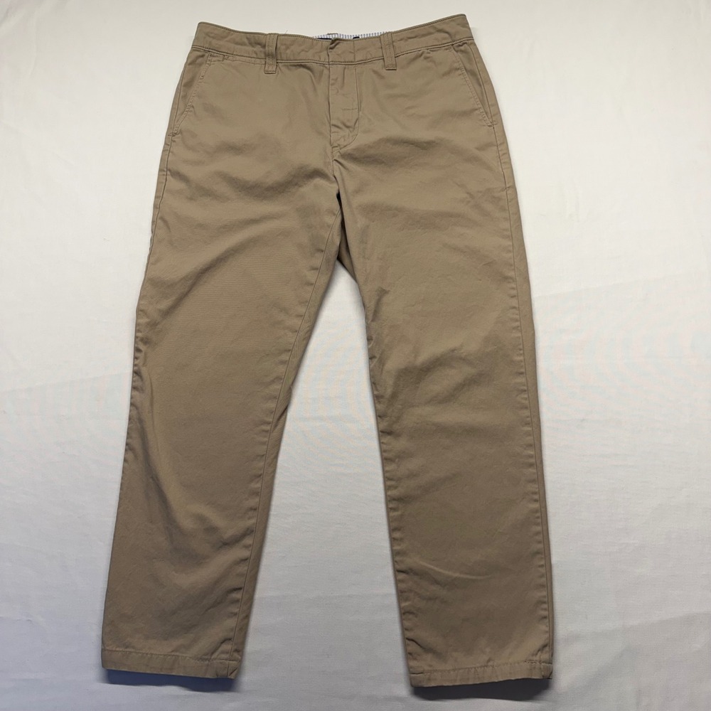 Polo Ralph Lauren Women Khaki Chino Pants Sz 8 Beige Straight Crop Preppy